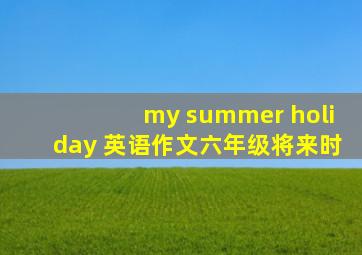 my summer holiday 英语作文六年级将来时